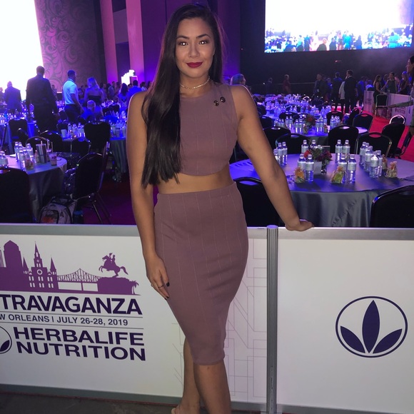 Without Line or Reason Top and Midi Skirt Set - color: Mauve - Picture 3 of 3